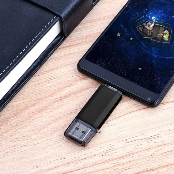 USB-Stick 128GB USB C Memory Stick OTG USB 3.0 2-in-1 Flash-Laufwerke Typ-A & Typ-C Thumb-Drive OTG-Speicherstick für Android-Sm