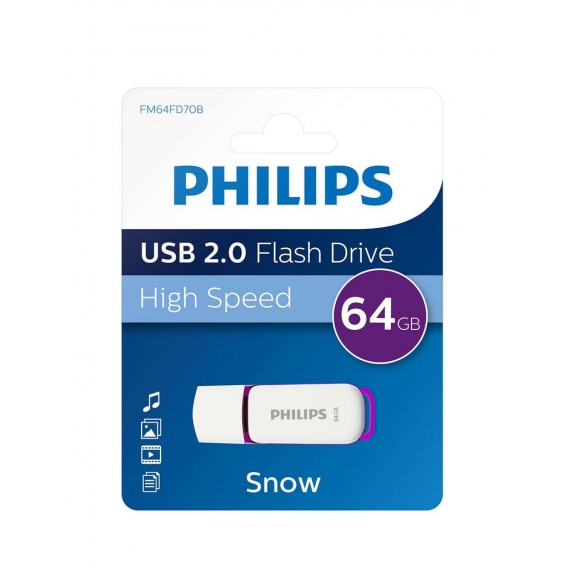 Philips Snow Edition - 64 GB USB Stick - USB 2.0 kompatibel (Typ-Nr. FM64FD70B/10)