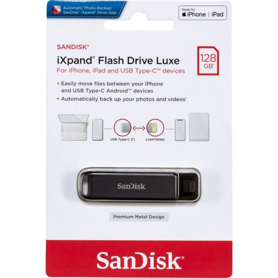 SanDisk iXpand Flash Drive Luxe 128GB TypC/Li.SDIX70N-128G-GN6NE