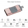 SOONTEC 128 GB ROSE 3.0 USB-Stick Memory Stick 3 in1 USB-C/PC/iPhone