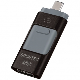 More about SOONTEC 64GB SCHWARZ 3.0 USB-Stick Memory Stick 3 in1 USB-C/PC/iPhone