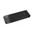 Kingston Technology DataTraveler 70, 32 GB, USB Typ-C, 3.2 Gen 1 (3.1 Gen 1), Kappe, 7 g, Schwarz