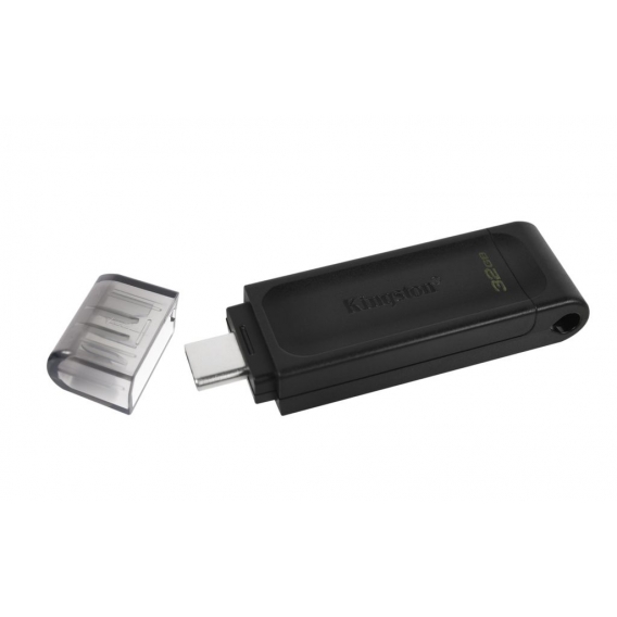 Kingston Technology DataTraveler 70, 32 GB, USB Typ-C, 3.2 Gen 1 (3.1 Gen 1), Kappe, 7 g, Schwarz