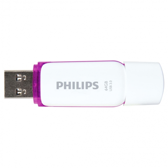 Philips USB-Stick 64GB Snow, USB 3.0, Farbe: Lila