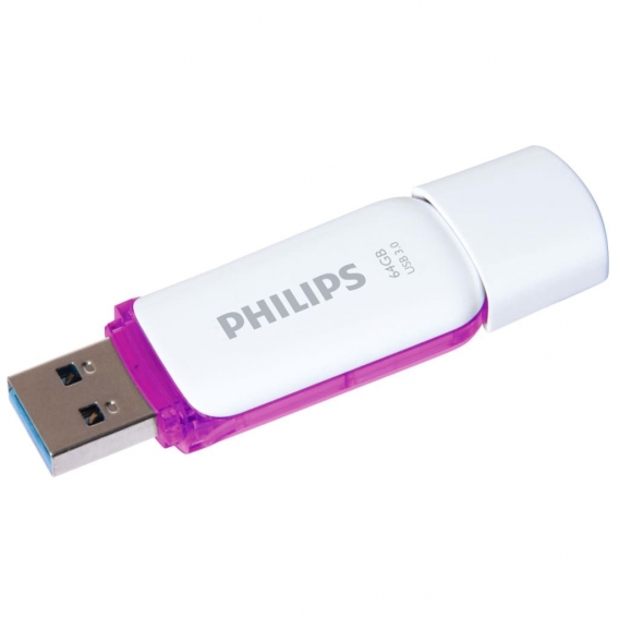 Philips USB-Stick 64GB Snow, USB 3.0, Farbe: Lila