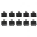 10 Stück Micro USB zu USB Adapter Stecker , Farbe Schwarz