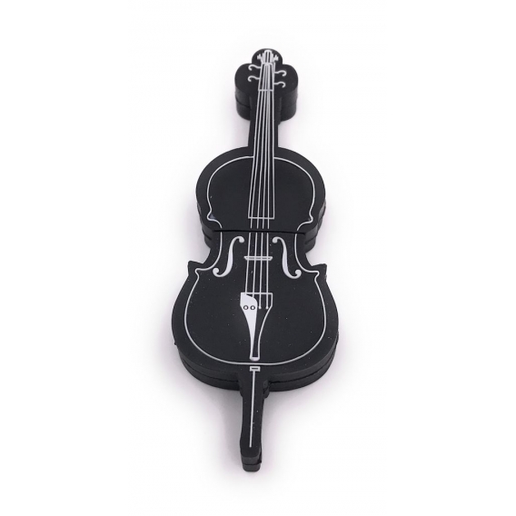 Onwomania Bass Cello Violine Geige in Schwarz USB Stick in Alu Geschenkbox 8 GB USB 3.0