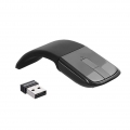 2,4 G Wireless-Maus mit USB-Arc-Maus mit Touch-Funktion Falten optische Maeuse mit USB-Empfaenger Biegemaus fuer PC Laptop (schw