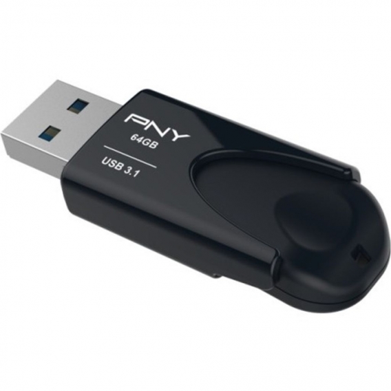 PNY 64GB USB 3.1 SpeicherStift Attache 4 Capless Sliding Design Schwarz