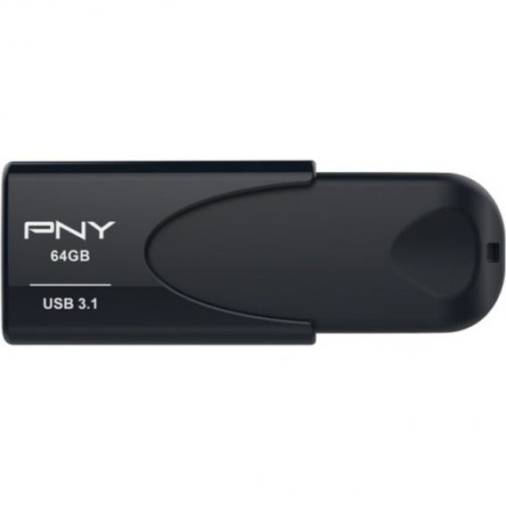 PNY 64GB USB 3.1 SpeicherStift Attache 4 Capless Sliding Design Schwarz