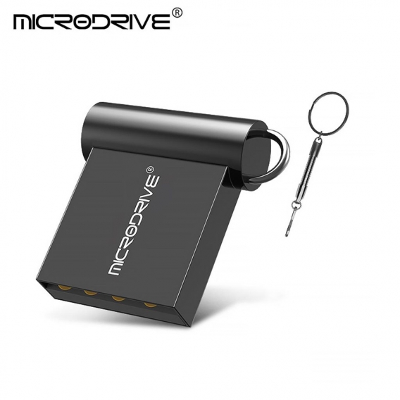 64GB USB 2.0 Stick Flash USB Drive Aluminium Mini Autoradio USB Flashdrive Farbe: Schwarz