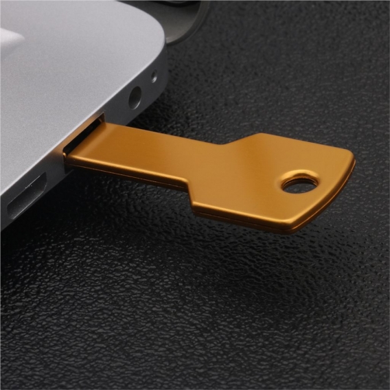 Creative Key Shape USB Flash Drive Memory Stick U Disk für Notebook Desktop PC Gelb 4G