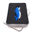 Onwomania Delfin Fisch Ozean Tier in Blau USB Stick in Alu Geschenkbox 32 GB USB 2.0