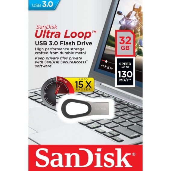 SanDisk SDCZ93-032G-G46 - 32 GB - 3.2 Gen 1 (3.1 Gen 1) - 130 MB/s - Passwortschutz - Grau