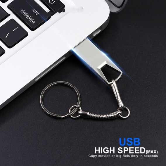 Mini Anti-Lost 4/8/16/32/64GB Großer Speicher USB 3.0 High Speed ​​U Disk Flash Drive Schwarz 4GB