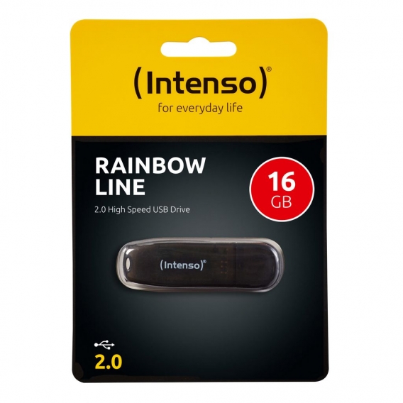 Intenso USB  Rainbow Line - 16 GB, Schwarz