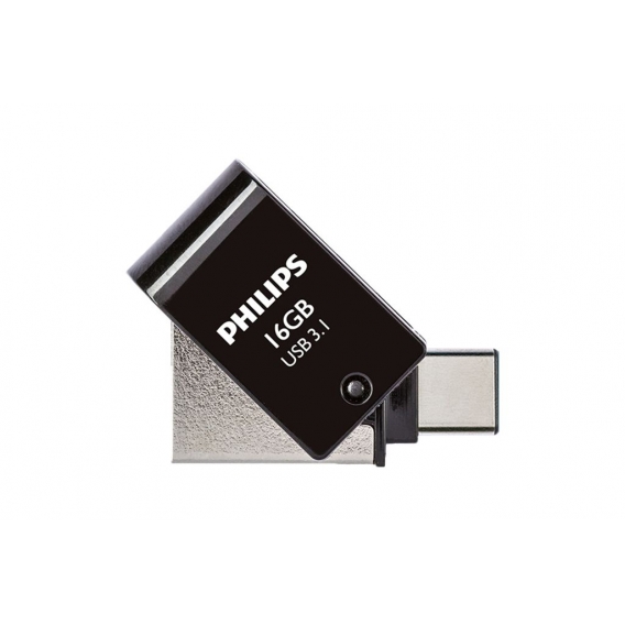 Philips 2 in 1  USB 3.1 zu  USB C 16GB Schwarz Flash Drive PC MAC Tablets Smartphones