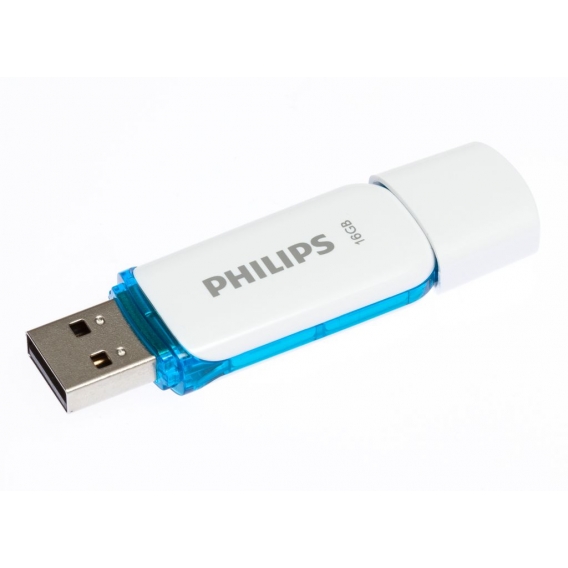 Philips USB-Stick 16GB Drive Snow, USB 2.0, Farbe: Blau