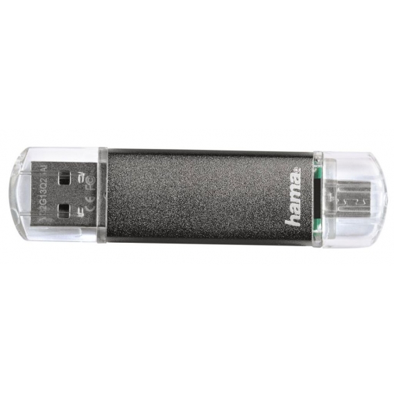 hama 114872 USB-Stick Laeta Twin grau 128 GB