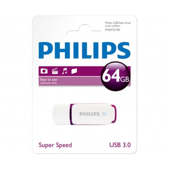 Philips USB 3.0 Stick 64GB, Snow Edition, we-pur