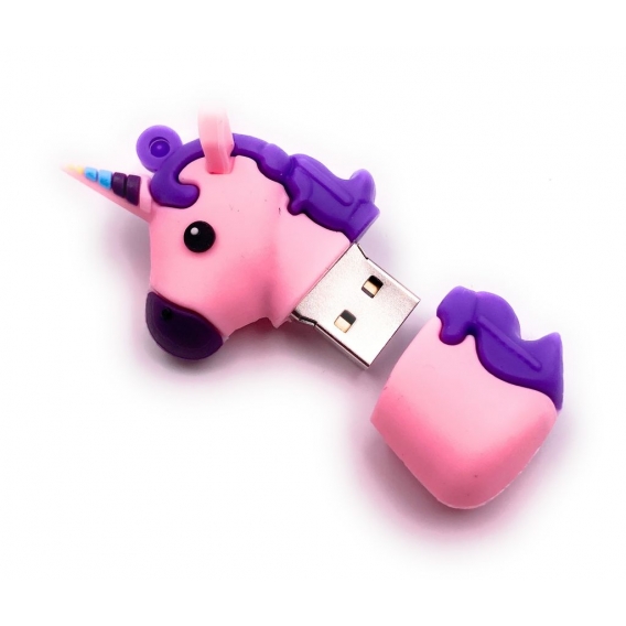 Onwomania Einhorn Einhornkopf Fabelwesen Rosa USB Stick USB Flash Drive Speicherstick 16GB USB 3.0