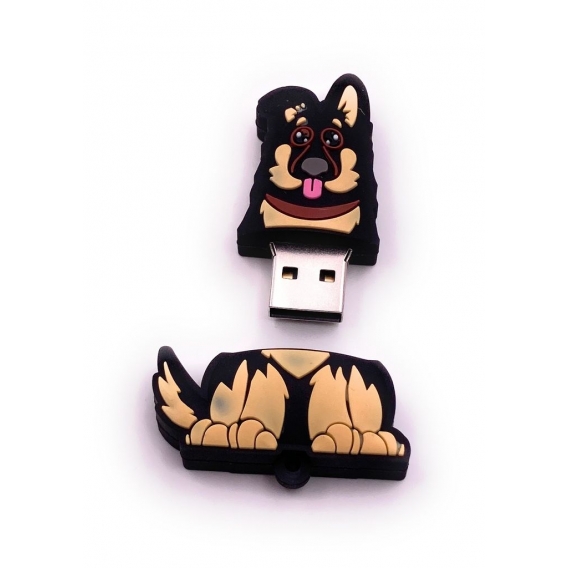 Onwomania Schäferhund Hund WachhundBraun USB Stick USB Flash Drive Speicherstick 8GB USB 2.0