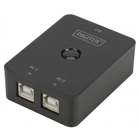 DIGITUS USB 2.0 Sharing Switch 2-fach Farbe: schwarz