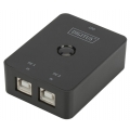 DIGITUS USB 2.0 Sharing Switch 2-fach Farbe: schwarz