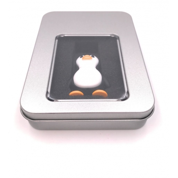 Onwomania Pinguin stehend Arktis Tier USB Stick in Alu Geschenkbox 32 GB USB 3.0