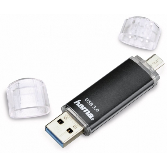 Hama FlashPen "Laeta Twin" USB 3.0 128 GB 45MB/s schwarz