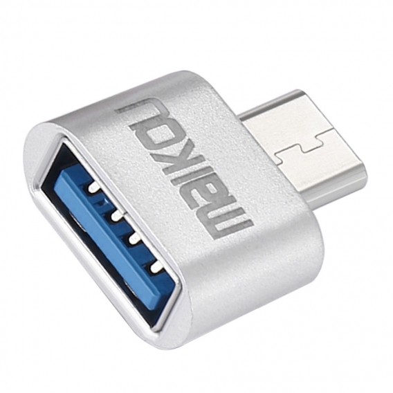 Universal USB 3.0 zu USB-C Adapter OTG Stecker Konverter für Handys Laptops (Silber)