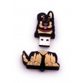 Onwomania Schäferhund Hund WachhundBraun USB Stick USB Flash Drive Speicherstick 32GB USB 3.0