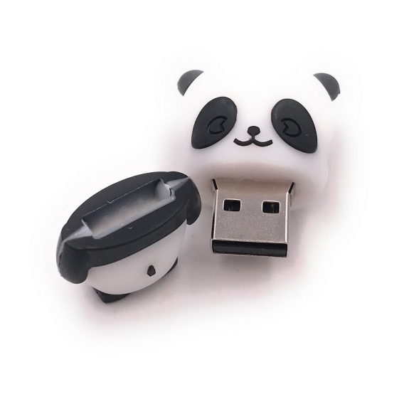 Onwomania Panda Bär flach stehend USB Stick in Alu Geschenkbox 32 GB USB 2.0