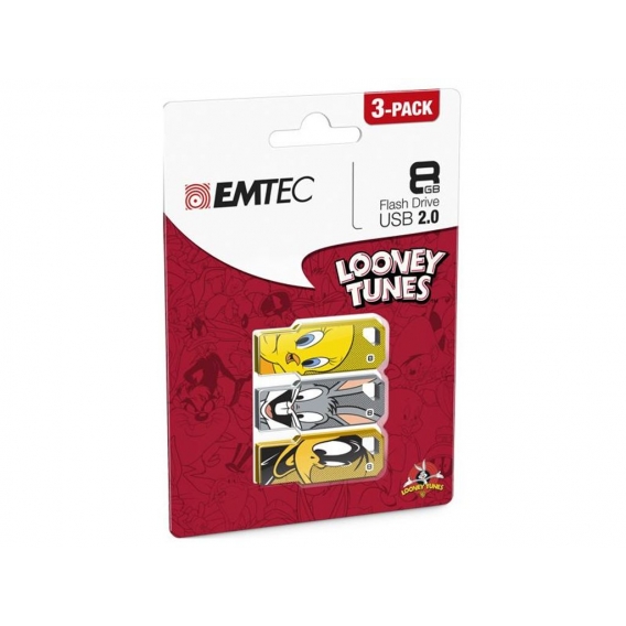 USB FlashDrive 8GB EMTEC Looney Tunes LT01 (3-PACK)