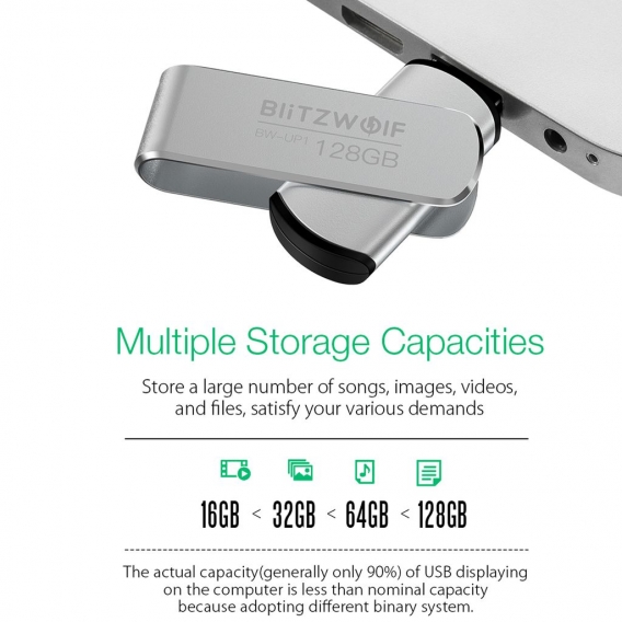 BlitzWolf 32GB 32G Speicherstick USB 3,0 U Disk Memory Stick PC LAPTOP