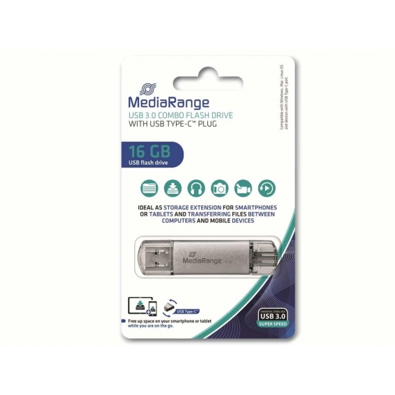 MediaRange MR935 USB Stick 3.1 Kombo-Speicherstick, mit USB Type-C™ Stecker - 16 GM