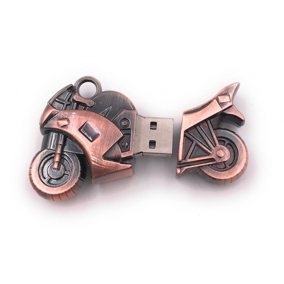 Onwomania Motorrad Kraftrad Krad bronze USB Stick in Alu Geschenkbox 32 GB USB 2.0