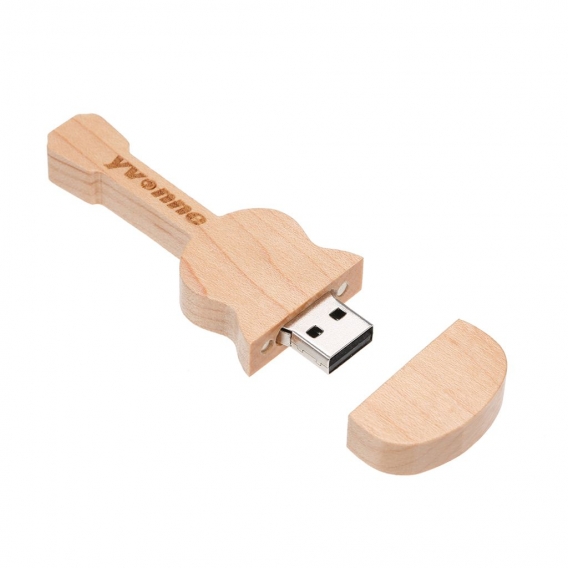 Yvonne Holz USB-Stick Gitarre geformte Pen Drive 64G Memory Stick Pendrives Geschenk