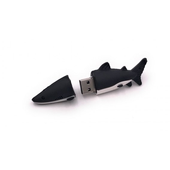 Onwomania Haifisch in Schwarz USB Stick in Alu Geschenkbox 16 GB USB 3.0