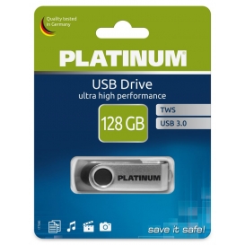 More about Platinum TWS USB-Stick 128 GB USB 3.0 USB-Flash-Laufwerk - Speicher-Stick in schwarz & silber inkl. Öse zur Befestigung am Schlü