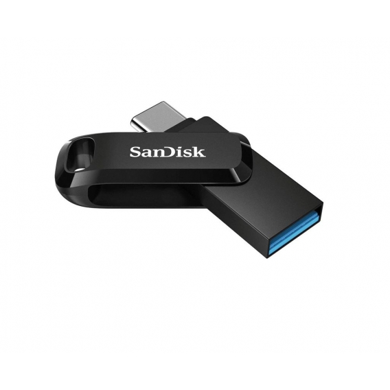 SanDisk Ultra 256GB Dual Drive Go USB Type C Flash-Laufwerk, SDDDC3-256G-G46, mit schwarzen Schlüsselband