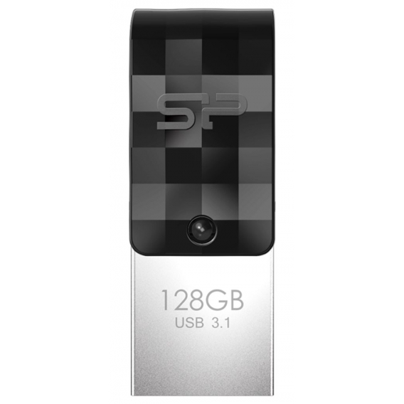 Silicon Power Mobile C31, 128 GB, USB Type-A / USB Type-C, 3.2 Gen 1 (3.1 Gen 1), Drehring, 3,3 g, Schwarz, Grau, Silber