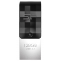 Silicon Power Mobile C31, 128 GB, USB Type-A / USB Type-C, 3.2 Gen 1 (3.1 Gen 1), Drehring, 3,3 g, Schwarz, Grau, Silber