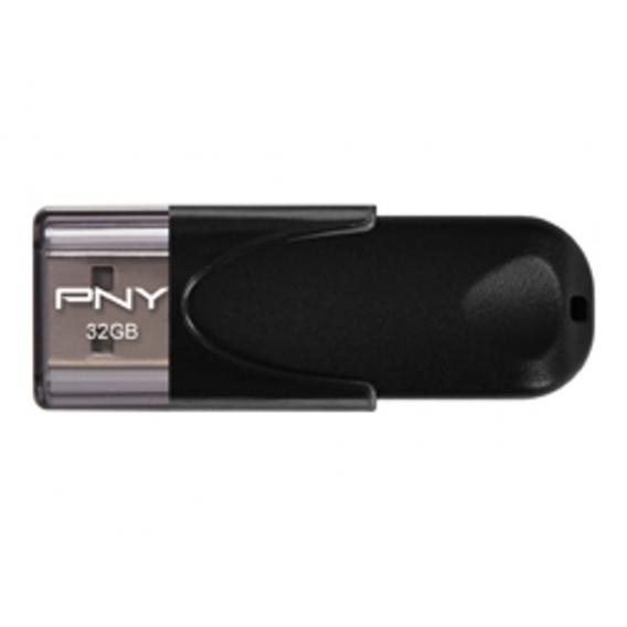 PNY Attaché 4 2.0 32GB, 32 GB, USB Typ-A, 2.0, 25 MB/s, Kappe, Schwarz