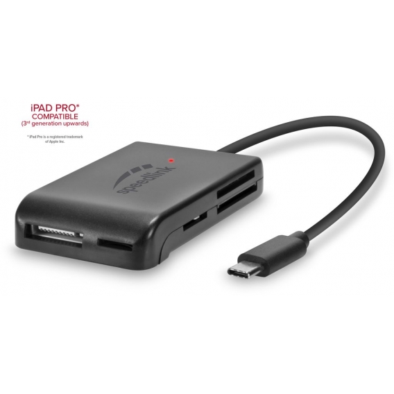 SPEEDLINK SNAPPY EVO SL-150200 Schwarz, All-in-One-Kartenleser mit USB-C