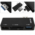 BeMatik - USB 3.0 Hub und Kartenleser Speicherkarte SD MicroSD MMC und RS 5 Gbps