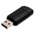 Verbatim PinStripe USB Drive - USB-Flash-Laufwerk - 128 GB - USB 2.0 - Schwarz