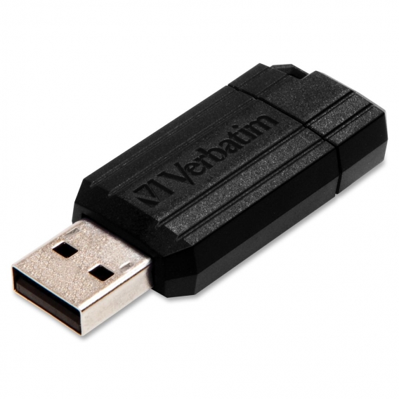 Verbatim PinStripe USB Drive 8GB - Black, 8 GB, USB 2.0, Kappe, 21 mm, 54 mm, 9.22 mm