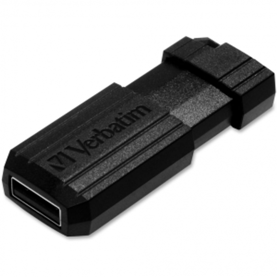 Verbatim PinStripe USB Drive 8GB - Black, 8 GB, USB 2.0, Kappe, 21 mm, 54 mm, 9.22 mm