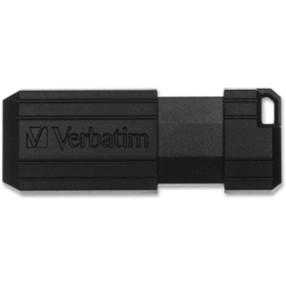 Verbatim PinStripe USB Drive 8GB - Black, 8 GB, USB 2.0, Kappe, 21 mm, 54 mm, 9.22 mm